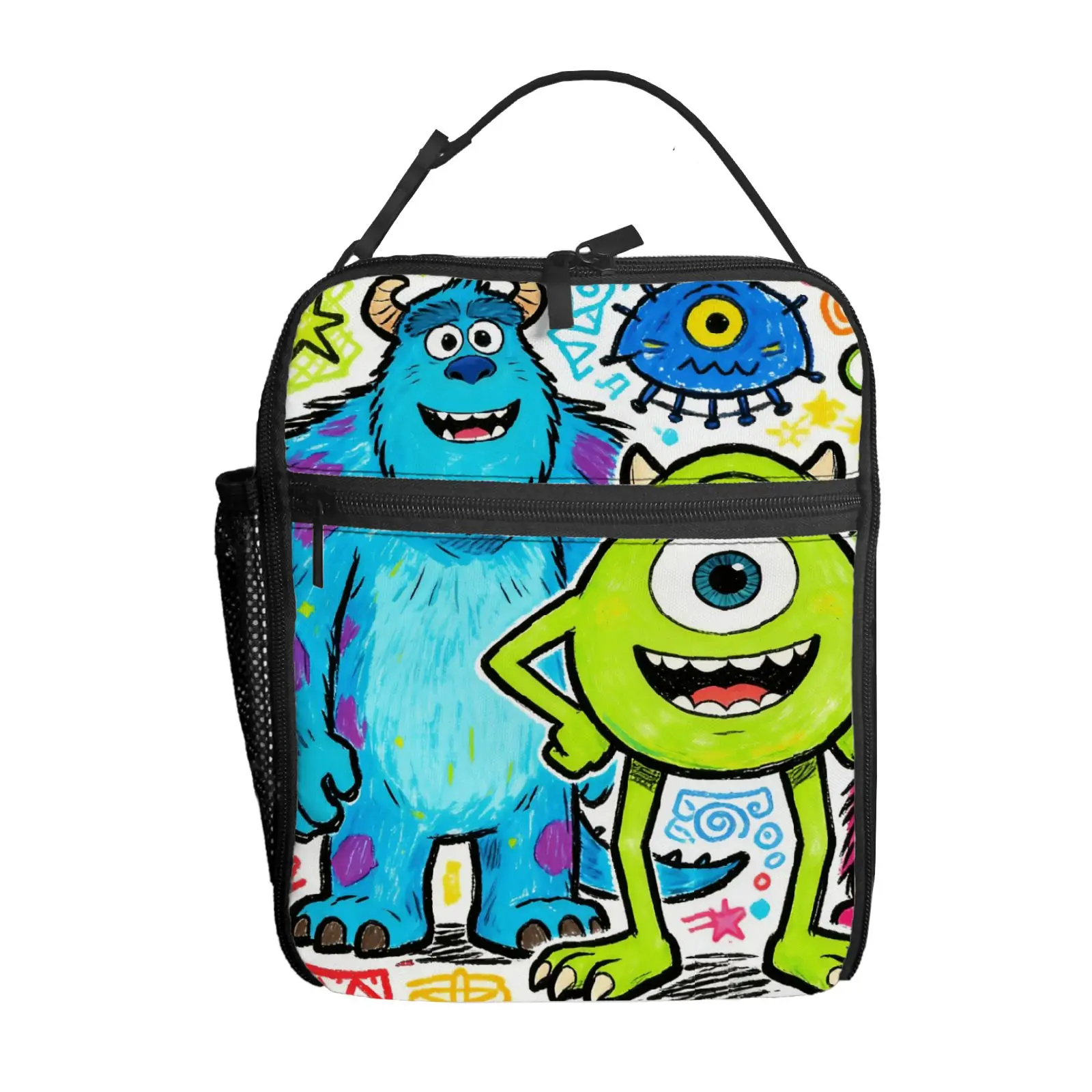 

1 шт. Монстры и Ко. Сумка для обедов, высококачественная, милая, повседневная, для вечеринок, пикников, школы, в подарок, для ежедневного использования
