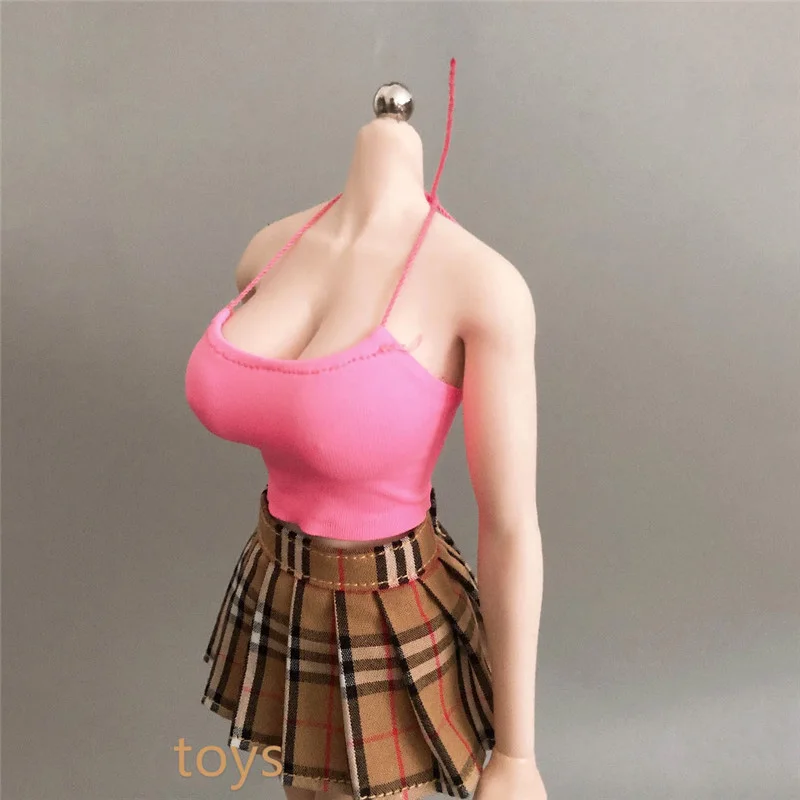 CDTOYS-Chaleco Sexy de leopardo para mujer, camisola con eslinga, falda a la cadera, accesorio para cuerpo de pecho grande de acción de 12 pulgadas, 3 estilos, 1/6