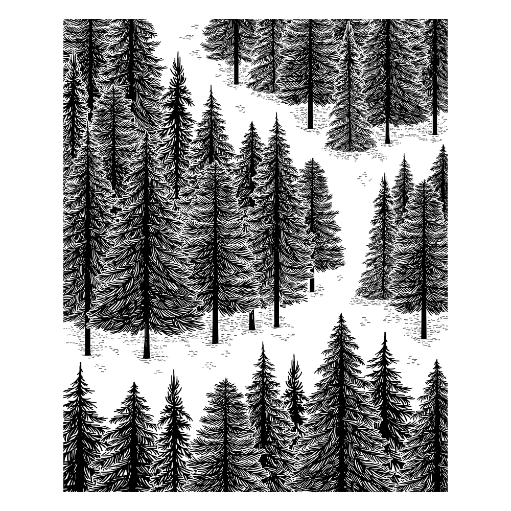 Mangocraft Winter Pine Forest Nature Cutting Dies Clear Stamp DIY Scrapbooking Metal Dies Silicone Stamp For Cards Albums Decor