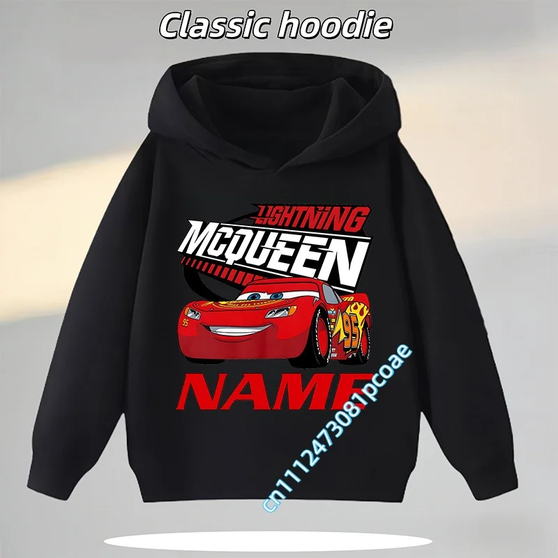 Cars of the Universe Children's Hooded Sweatshirt Casual Shirt Boy's Sports Shirt Cartoon Print Boy's Fall/Winter Pullover Shirt