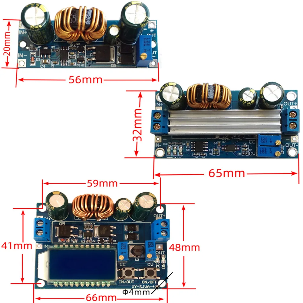 30/35W/35W/35W DC4.8/5.5-30V to 0.5-30V Automatic Step up down Buck Boost Converter Power Supply Module Adjustable Board