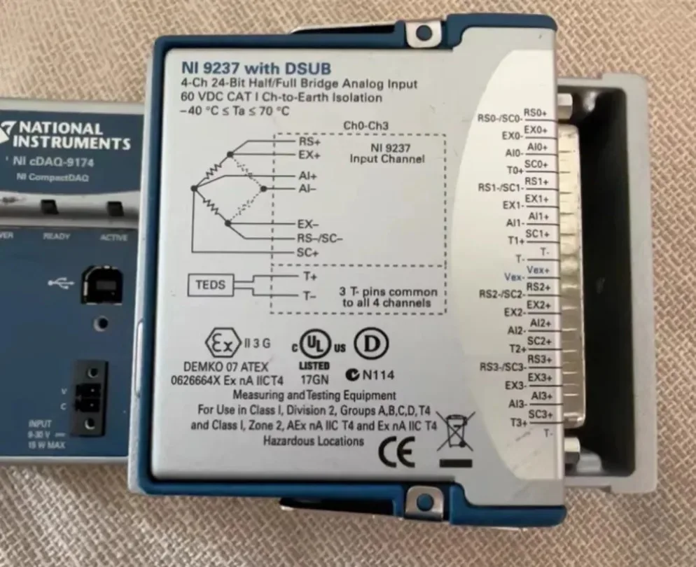 NI 9237 National Instruments NI 9237 with DSUB cDAQ Strain / Bridge Input Module#xhd