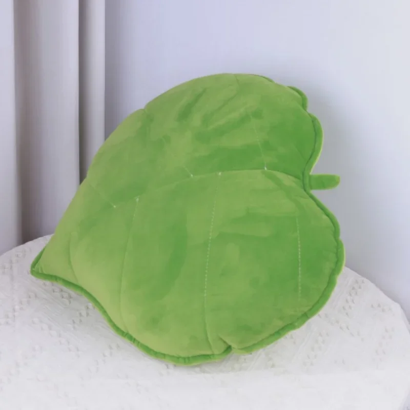 Plush Leaf Shape Stuffed Throw Pillow for Sofa 3D Leaves Cushion Plush Style Solid Color Pillows Home Decor Sofa
