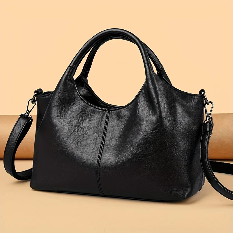 Bolso de mano de moda para mujer, bolso cruzado de ocio para madres, bolso de compras multifuncional con cierre de cremallera, 2025
