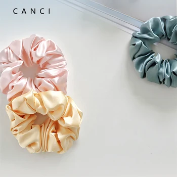100% Pure Mulberry Silk Scrunchies Rubber Bands Hair Ties Gum Elastics Ponytail Holders Prints Accessories for Women Girls