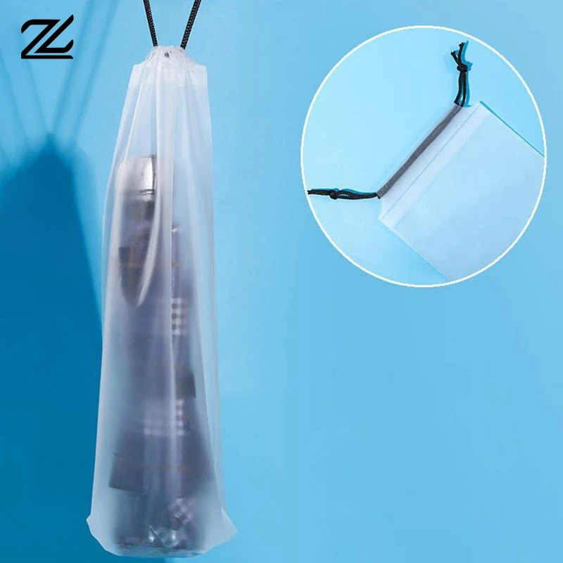 2/4/10pc Umbrella Storage Bag Waterproof Drawstring Bag Out-and-out Storage Car Drawstring Wet Umbrella Bag Translucent Bag