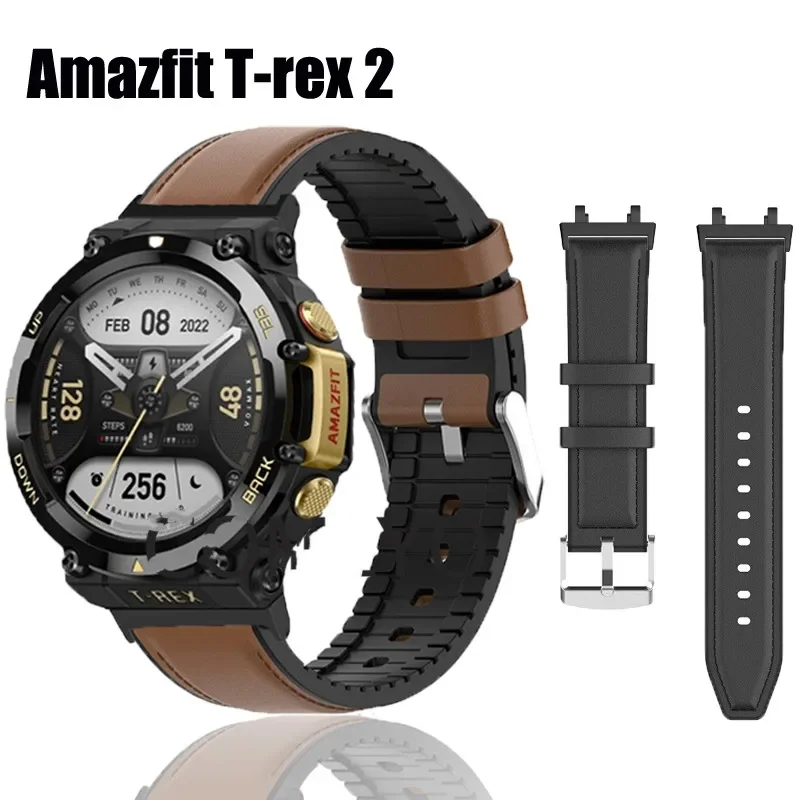 Xiaomi Amazfit t-rex 2用レザーストラップ,スマートウォッチ用スポーツアクセサリー,新品