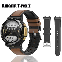 NEW Band For Amazfit T-Rex 2 T Rex 2 Smart Watch Strap Leather Sports Belt For Xiaomi Amazfit t-rex2 Accessories