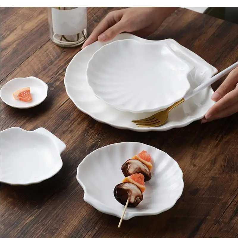 

Irregular, Ceramic Tableware, White Plates, Desserts, Pasta, Sushi Dips, Family Dishes, Restaurant Supplies