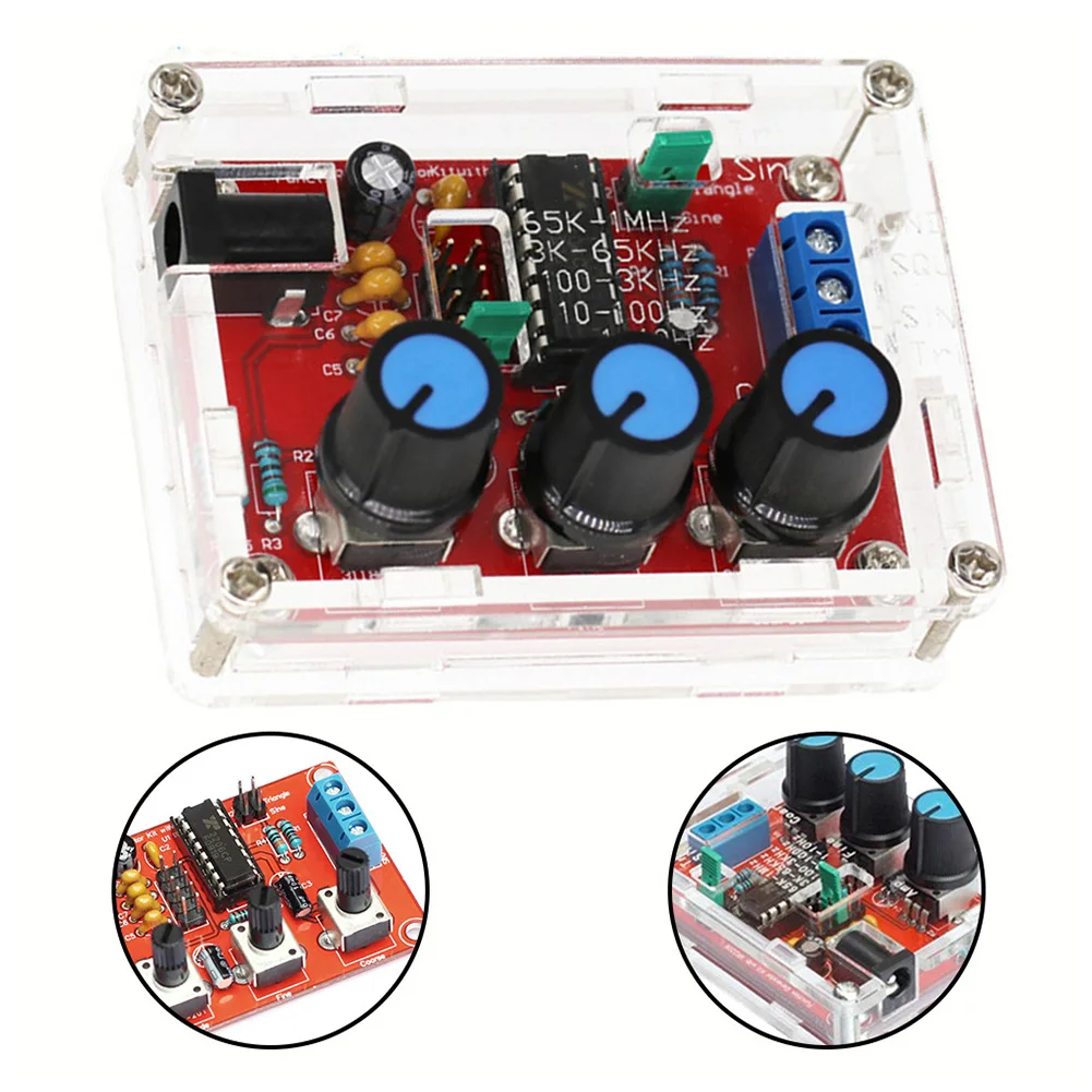 Signal Generators 1Hz-1MHz High-precision Signal Generator DIY And Shell Sine Triangle Square Wave  Instrument Parts Accessories