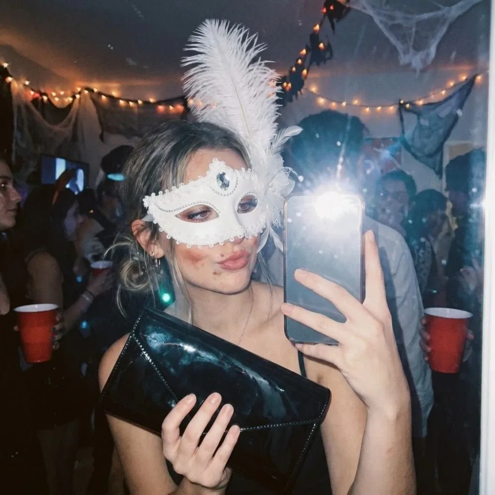 Rhinestone Half-Face Mask Multicolor Flower Feather Mask Masquerade Fancy Prom Halloween Festival Party Mask