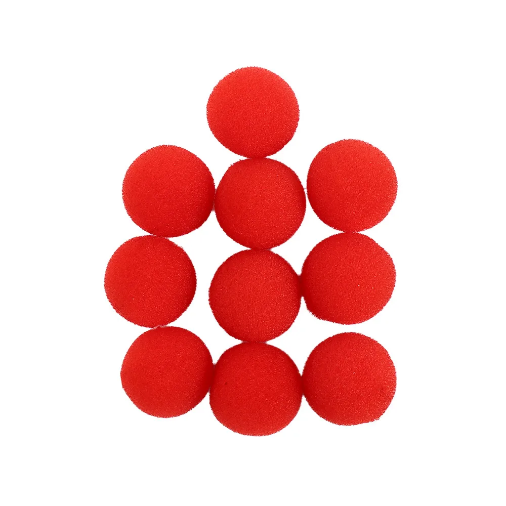 Props Sponge  Close-Up Magic 2.5cm/3.5cm/4.5cm Large Sponges Circular Finger Sponge Ball Red Magic Sponge Ball Magic Tricks