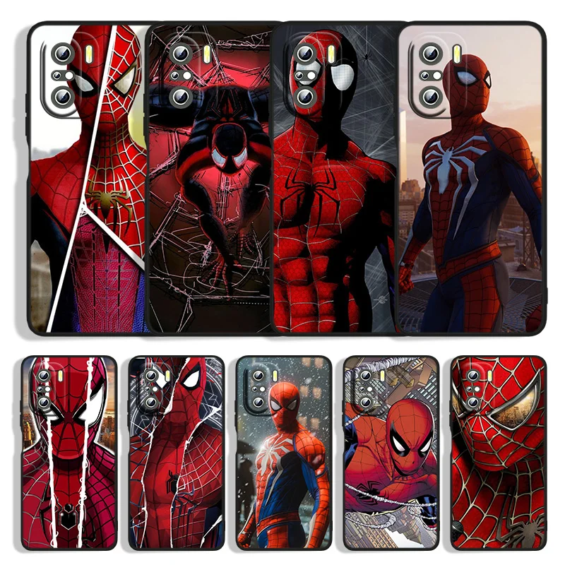 Marvel hero spiderman For Xiaomi Redmi 12C 11A 10C 10X 9T 9C 9AT 8A 7A 6A 5A A2 A1 Y3 Y2 Prime Plus Black Phone Case