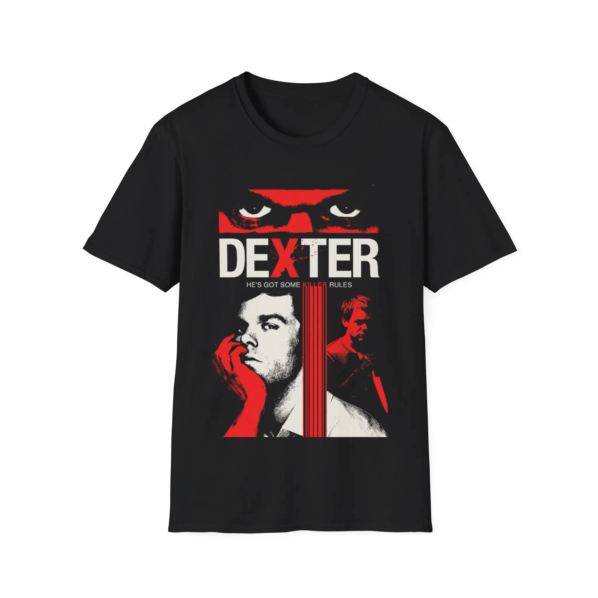 تي شيرت للجنسين من المسلسلات التلفزيونية للمراهقين، طراز Dexter Retro، تي شيرت مطبوع على الطراز الكلاسيكي من Dexter للنساء #1