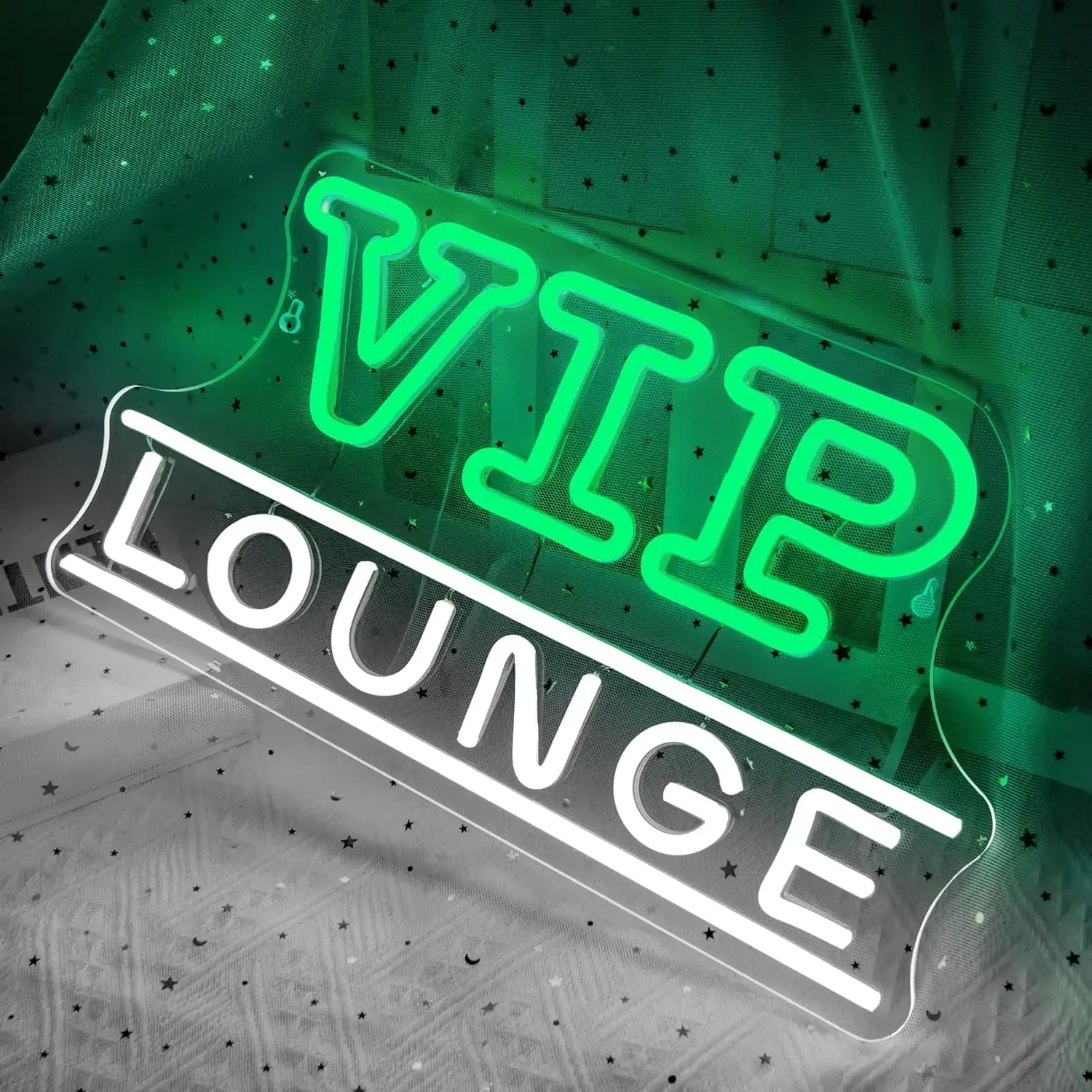 VIP Lounge Neon Sign LED Wall Art USB Powered Acrylic Lamp Premium Party Theme Decor Home Bedroom Living Room Bar Club Light
