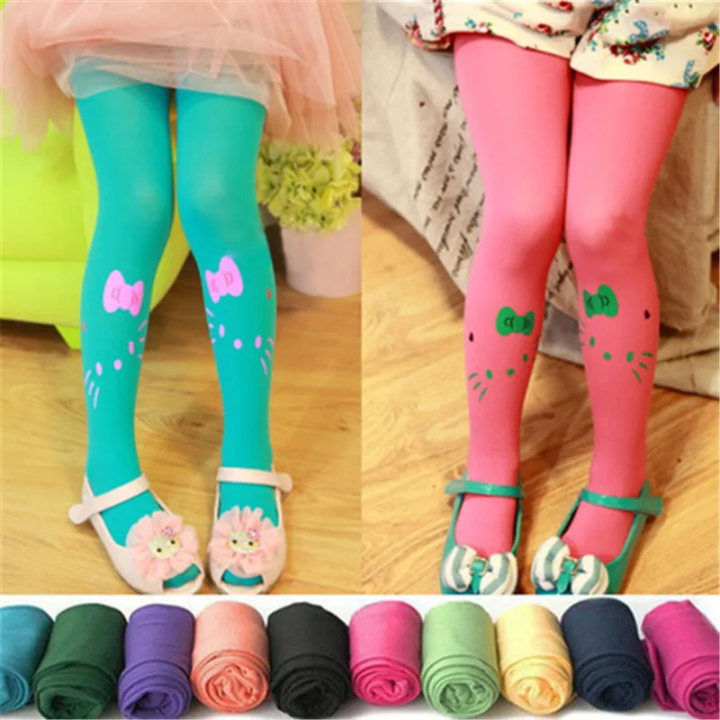 Summer Spring Candy Color Kids Pantyhose Ballet Dance Tights for Girls Stocking Children Velvet Solid White Pantyhose