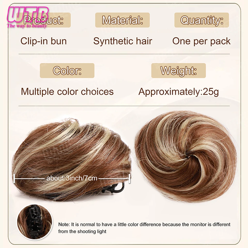 Synthetic Mini Claw Clip in Me - Claw Clip Messy Bun Hair Piece review and price