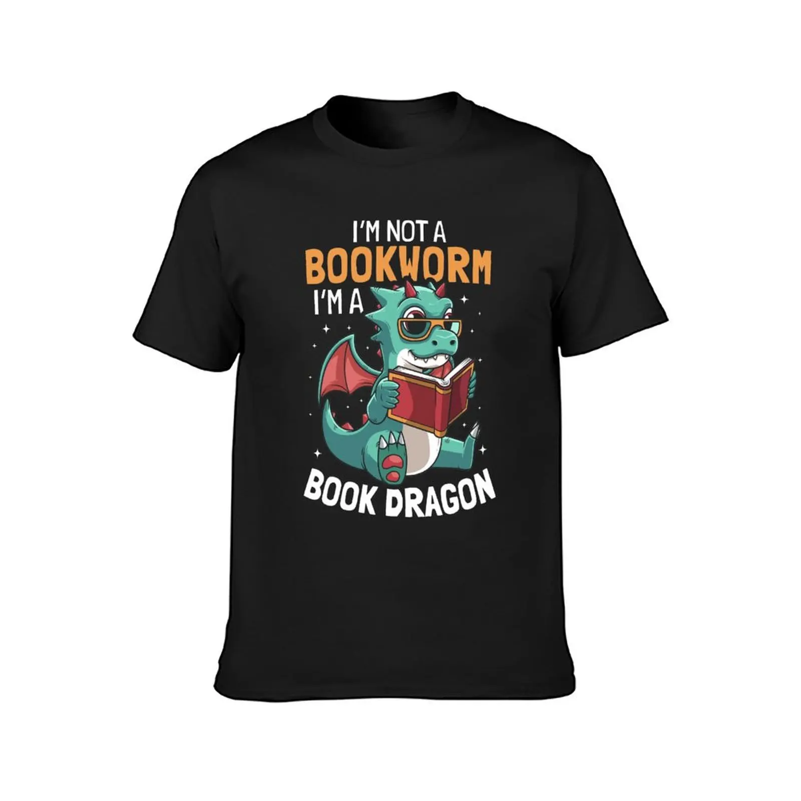 I'm A Book Dragon Not A Bookworm T-Shirt summer clothes funnys aesthetic clothes Men's t shirts