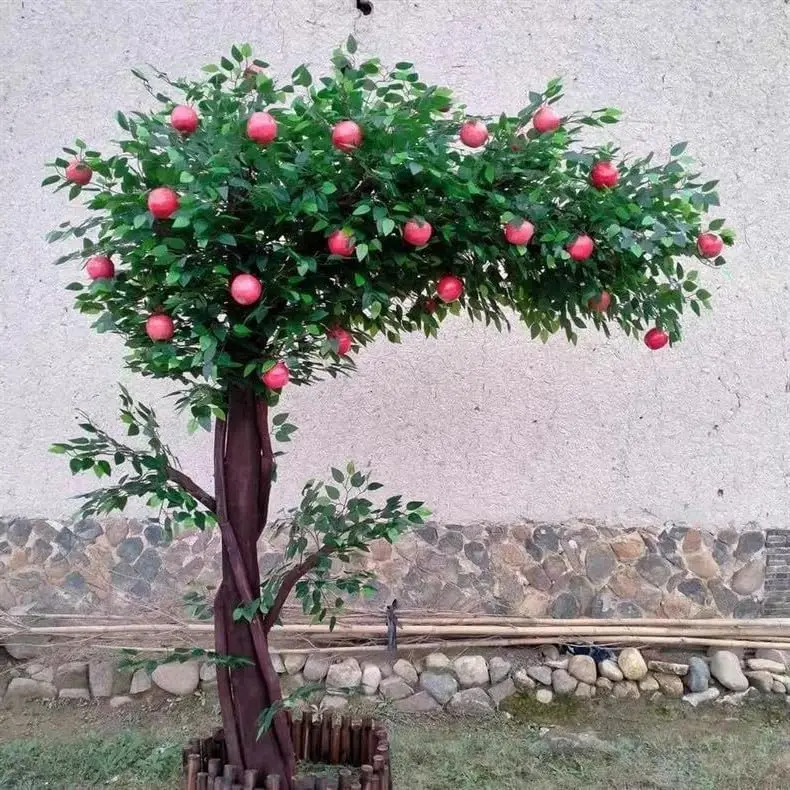Artificial Tree Simulation Apple Trees Fake Plants Ecological Gardens and Housewarming Gift for Home Office Living Room Decor