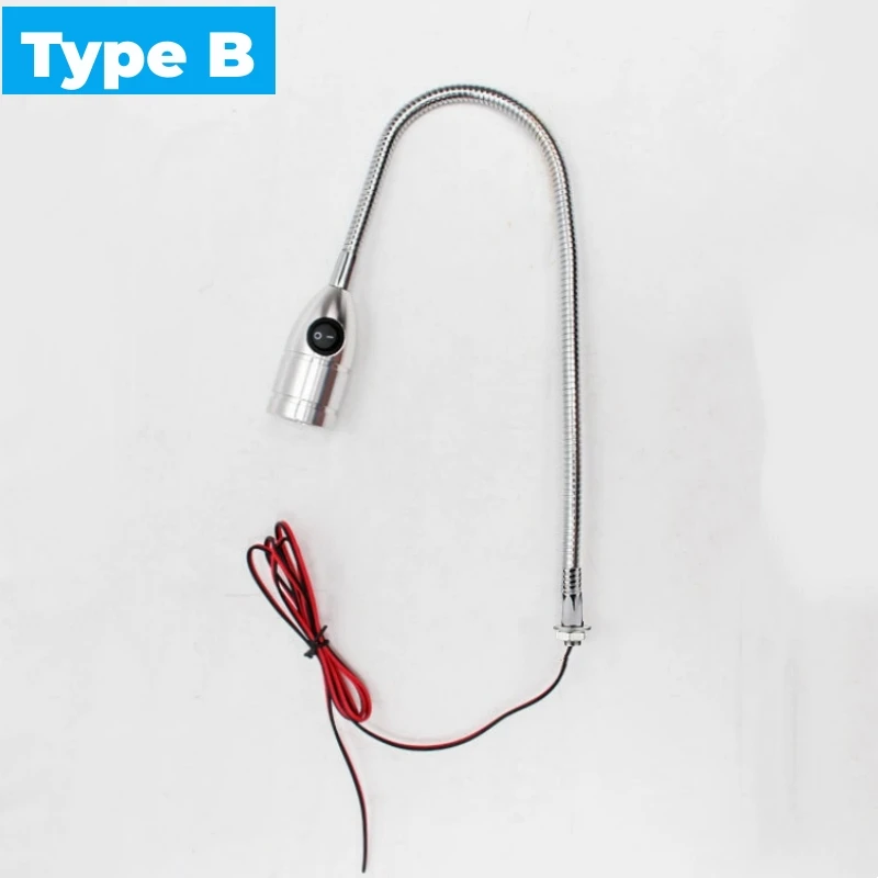 khelse DC12V 24V LED Schwanenhals Maschine Werkzeug Licht 3W Industrielle Schlauch Arbeit Lampe Festen Basis Küche Nacht Garage Scheinwerfer mit Schalter 4