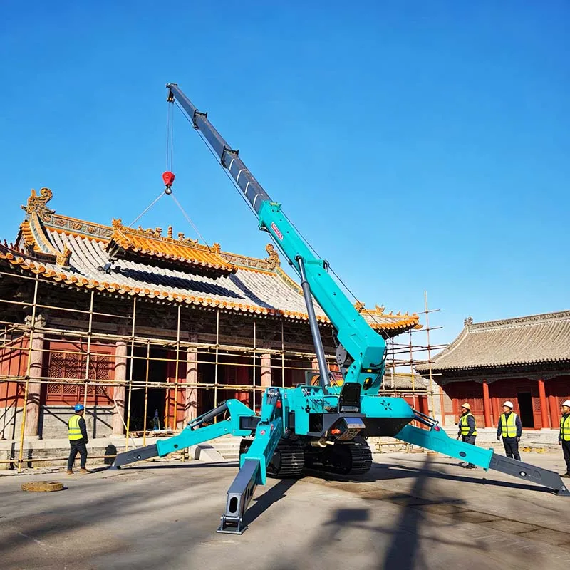 Custom Telescopic Boom Mini Spider Lift Capacity 5T 8T CE Certificate Remote Control Roof Syider Crane Mobile Spider Crane