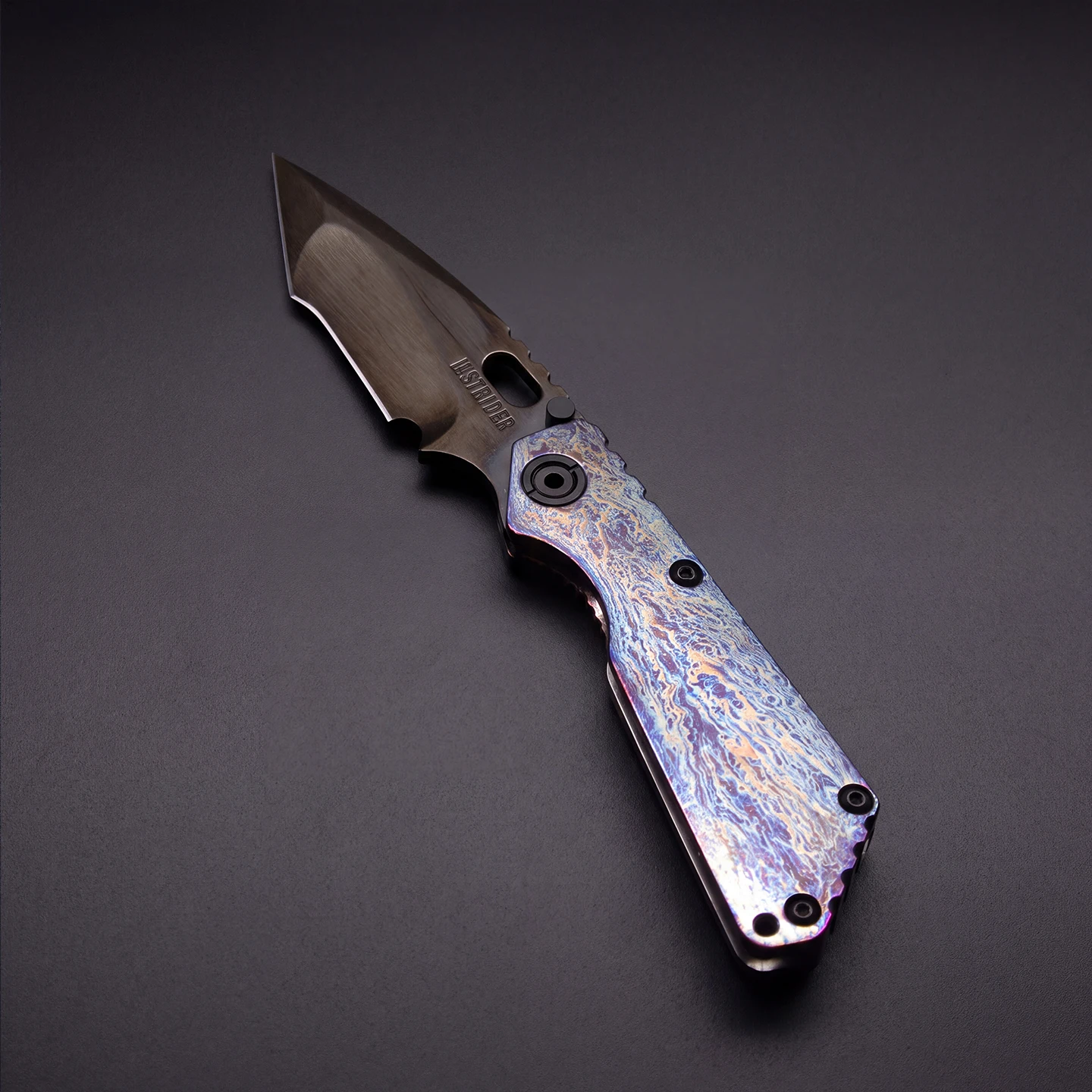 Strider SNG Folding Knife M390 Steel DLC Blade TC4 Titanium Handle Heat Color EDC Outdoor Camping Survival Tool Gift