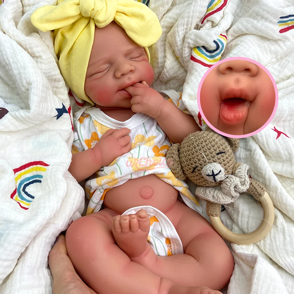 Open Mond 20 "Siliconen Reborn Babypop Waterdicht Handgemaakte 3D Schimmel Mooi Meisje/Jongen Speelgoed Voor Kinderen Leeftijd 3+ Kerstcadeaus