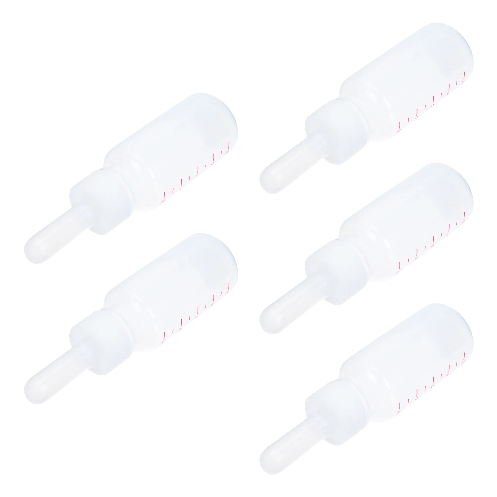 

5 set 5 Sets Pet Feeding Bottles 50ml Nipples for Kittens Puppies Small Animals Safe Material Easy Cleaning Design Pet Supplies