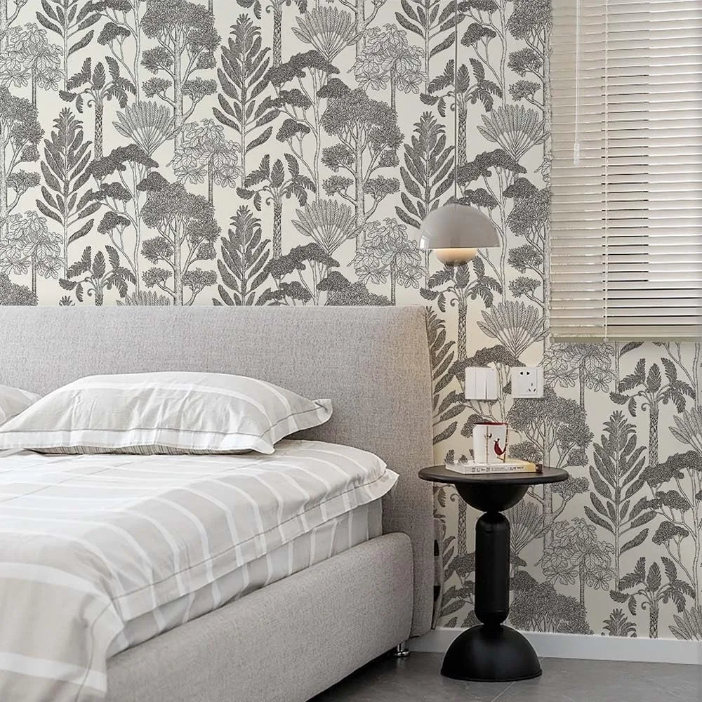 ورق جدران عتيق قابل للتقشير واللصق مقاوم للماء للحمام، ورق اتصال بنمط شجرة بوهو للخزائن والأدراج ذاتية اللصق #5