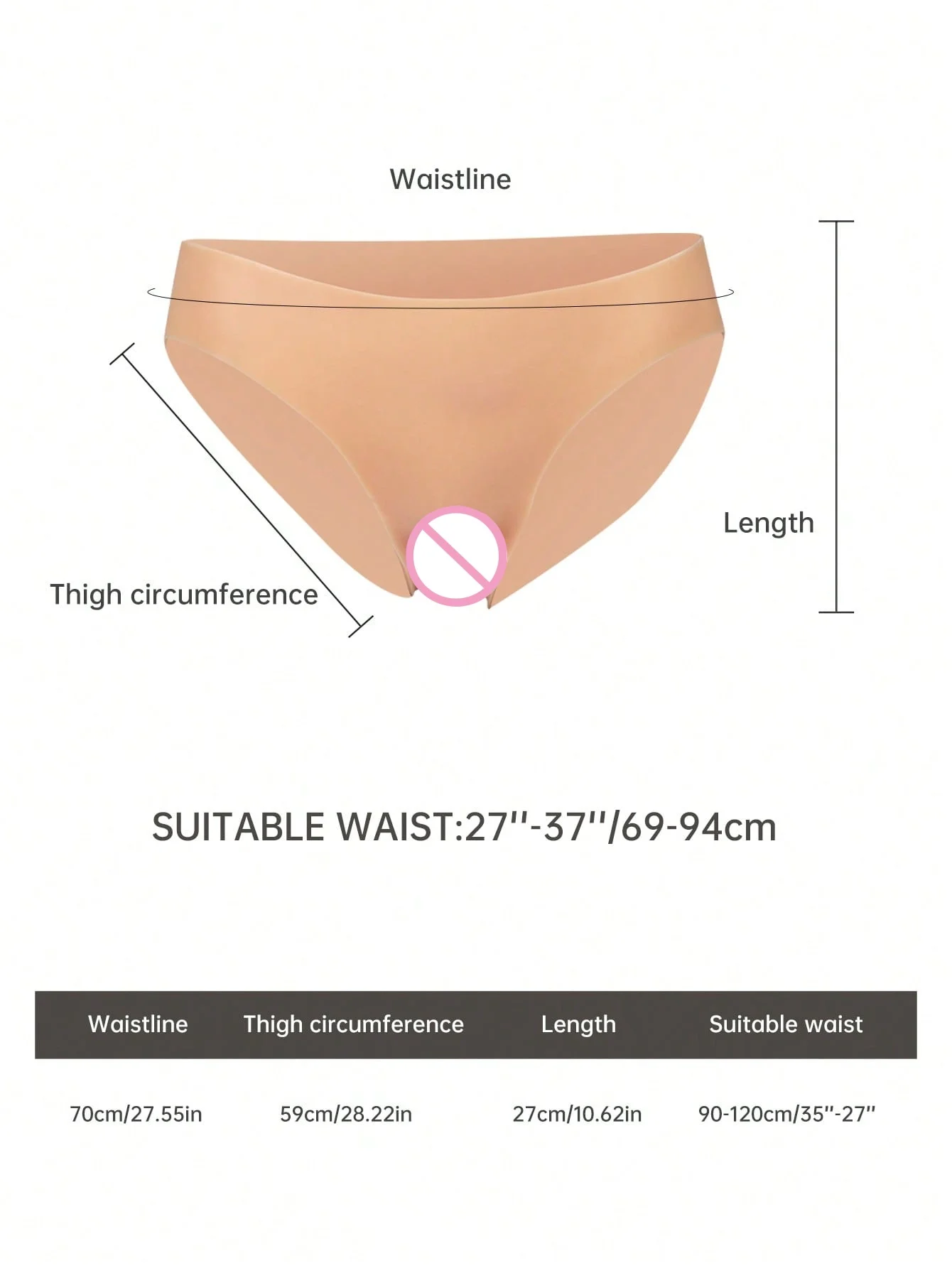 ملابس داخلية مهبل اصطناعي من السيليكون مع شفرين واقعي لإخفاء القضيب المتحولين جنسيا #3