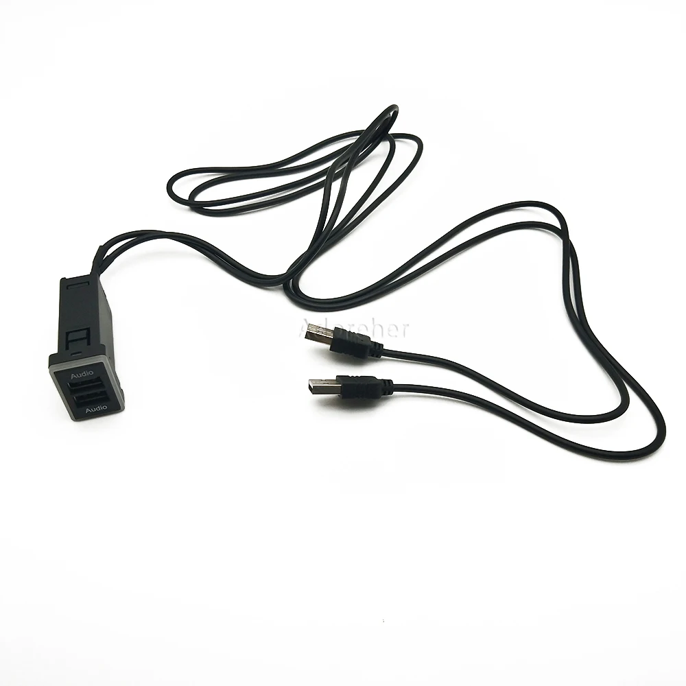 Car Double USB Port Adapter USB Audio U-disk Flash Socket Music Play for Toyota Camry Prius Corolla Prado Yaris view 5