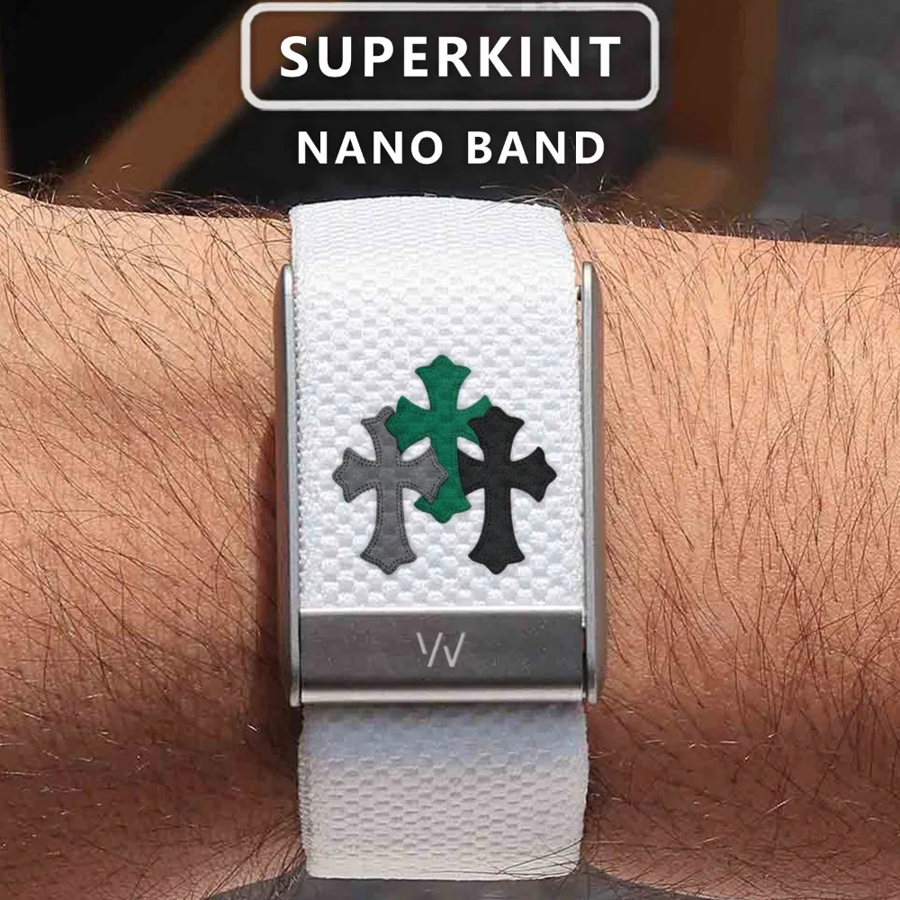 For WHOOP 5.0 MG Band Cross Print Nylon Woven Strap with Metal U Buckle Elastic Sport Replacement Wristband Accessories