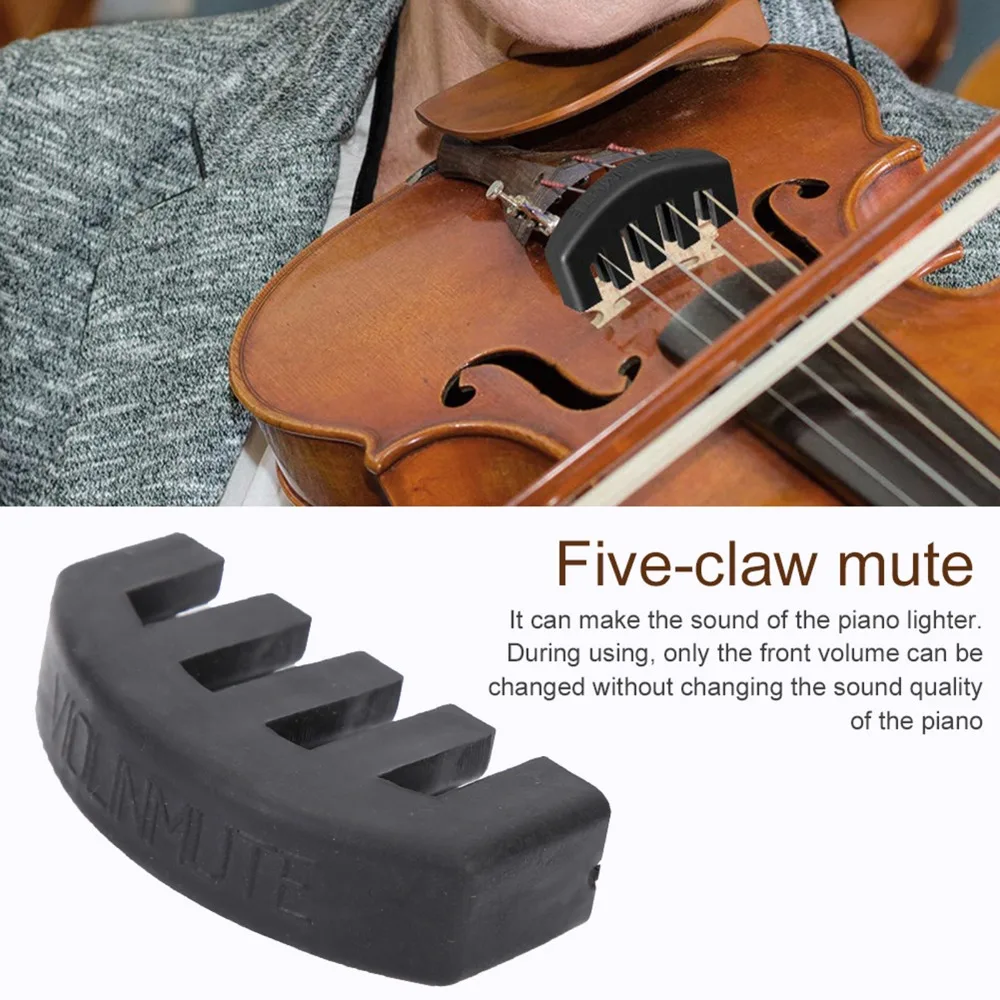 Rubber Violin Mute Set Fingerboard Stickers Included Mute Function Violin Practice Accessories Violin Volume Control Device