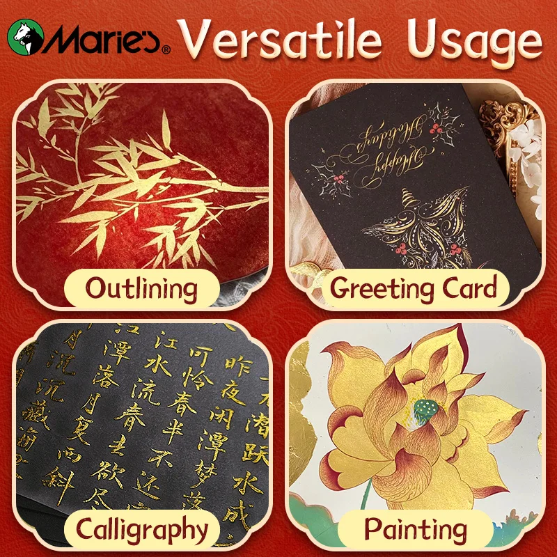 Marie\'s Golden Sumi Ink, 500g/250g/100g High Capacity Traditional Chinese Liquid for Brush Write, Adult, Painting Enthusiasts