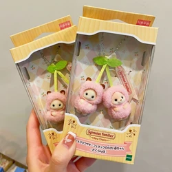 In-Stock Original Sylvanian Families Fruit Series Pendant Banana Cherry Apple Strawberry Seals Pendant For Birthday Gifts