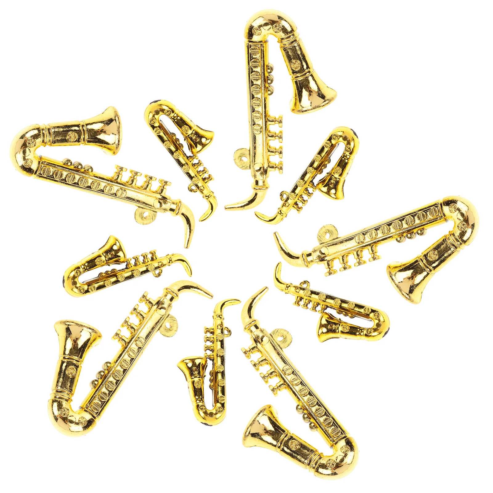 

20 Pcs Christmas Decorations Pendants Hanging Xmas Tree Ornament Themed Ornaments Mini Musical Instrument Decors Golden