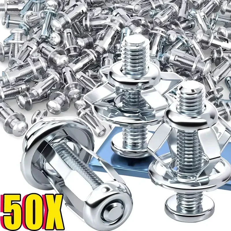 Petal Rivet Locking Bolt Plate Wall Fastener Petal Screw Anchor Jack Nut Curtain Expansion Clamp with Screw Petal Expansion Plug