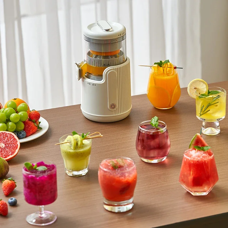 Rechargeable Electric Citrus Juicer Orange Juice Machine Extra Large Caliber Residue Separation