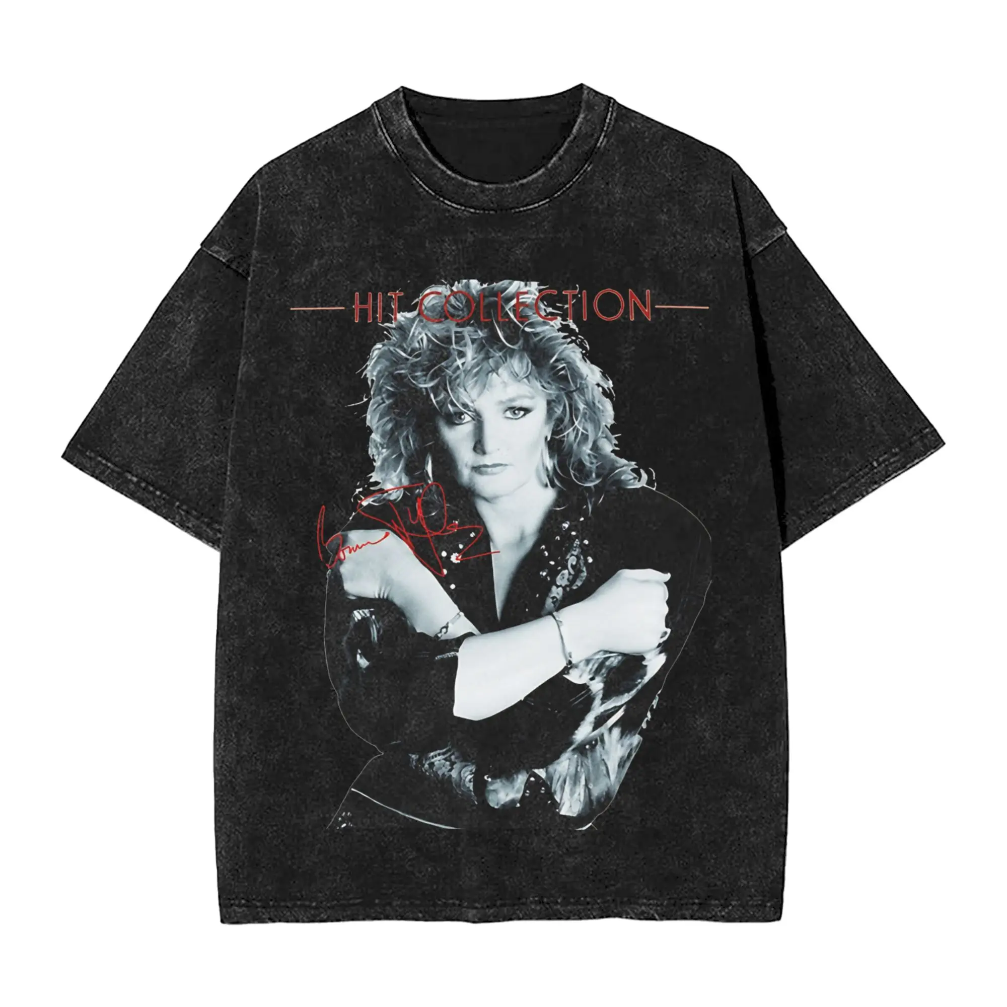 Harajuku Washed Shirts Bonnie Tyler  Accessories Vintage T-Shirts Oversize  Streetwear 100% Cotton Summer Tee Shirt