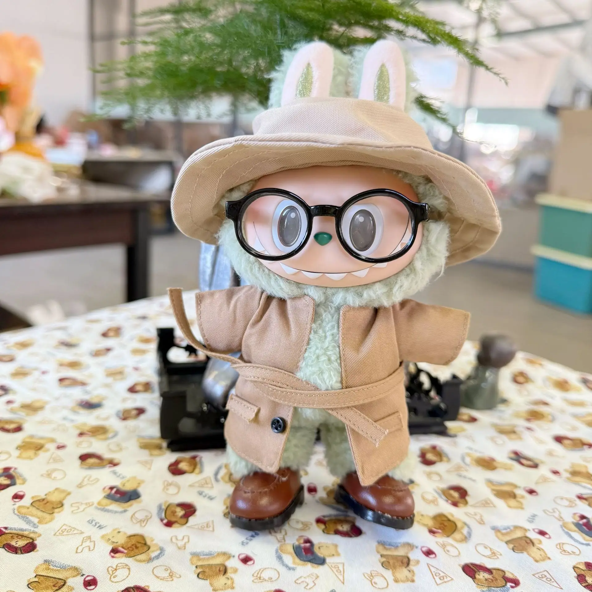 For 15/17cm Labubu Doll Fashion Windbreaker Set Stylish Ropa Labubu Outerwear Jacket Contemporary Doll Accessories