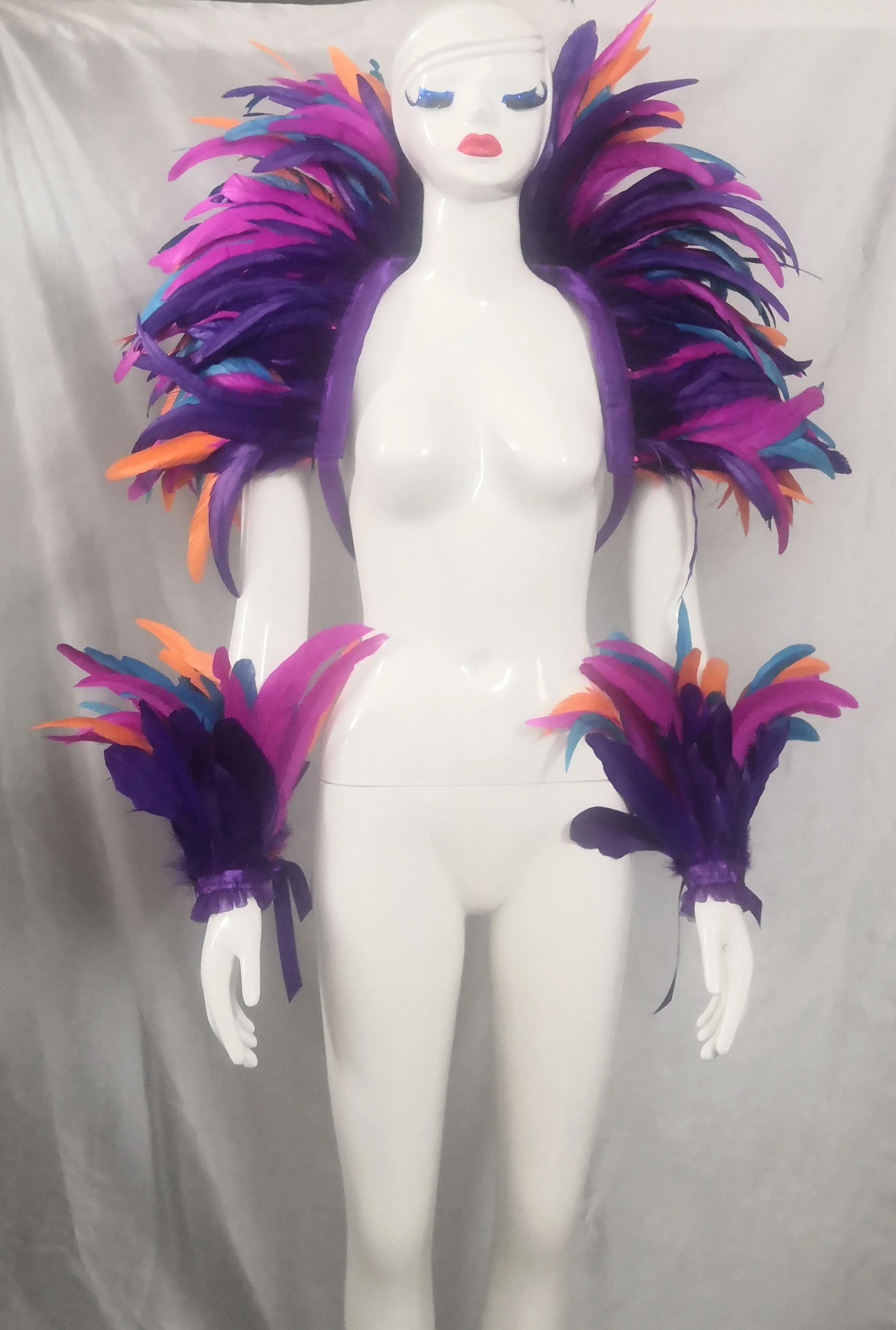 2pcs Showgirl costume Outfit Carnival Festival Costume Set Stage Show Costume