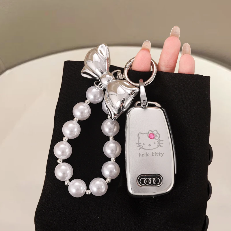 

Adorable 2023 A3 Key Cover Q3 A6L Q2L A4L A5 ell A3L Bule A8 New Q7 Women's Car Key Holder Personal Driving Accories
