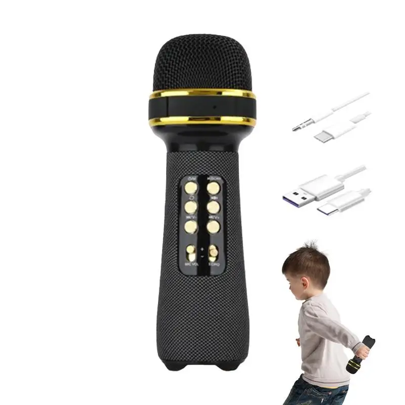 

Wireless Microphone Karaoke Singing Machine Karaoke Portable Microphone For Kids Adults Handheld Mic Speaker Player Karaoke