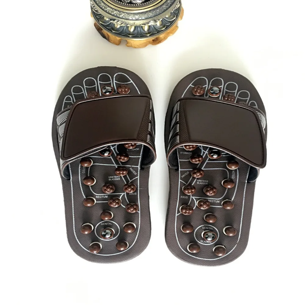 الربيع تدليك النعال المغناطيسي المضادة للانزلاق ريفلكسولوجي الصنادل العلاج بالابر 4 أحجام مدلك قدم الأحذية المنزلية #3