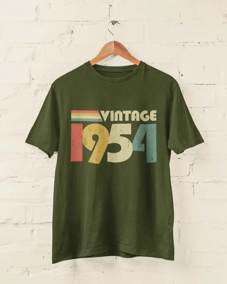 70th Birthday Gifts 2024 Vintage 1954 T Shirt seventieth birthday gift ideas by31