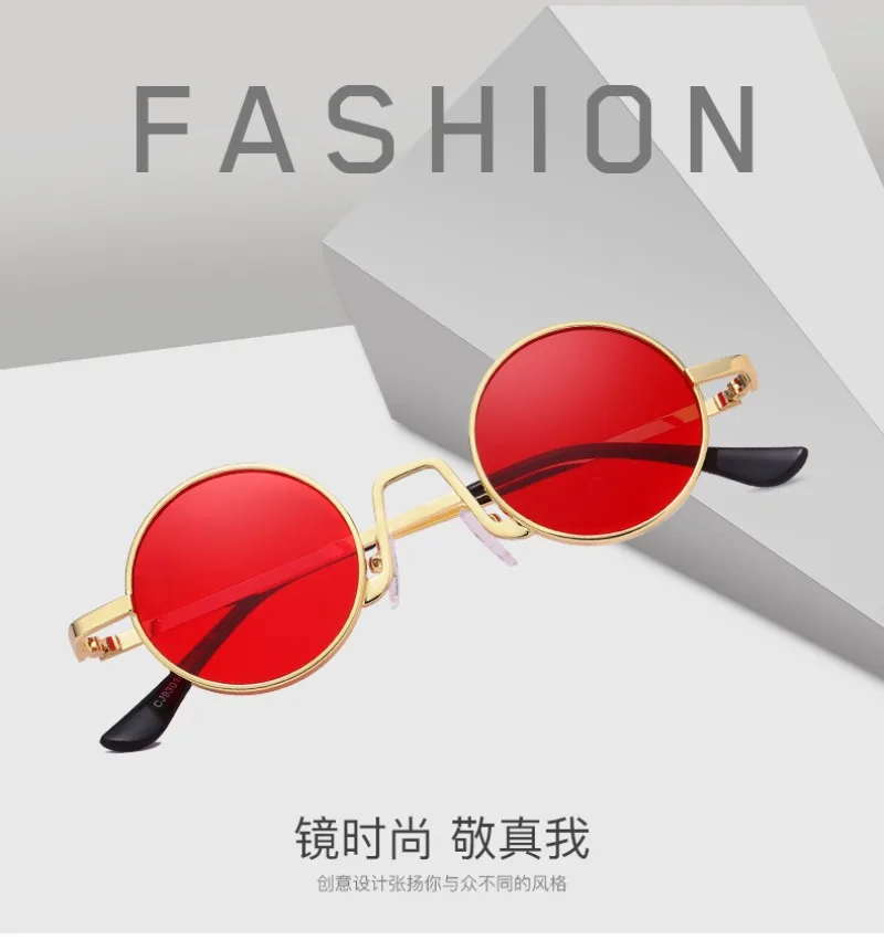 Vintage Designer Outdoor Sunglasses Men Round Fashion High Quality Sun Glasses Woman UV Protection Metal Eyewear - view 6