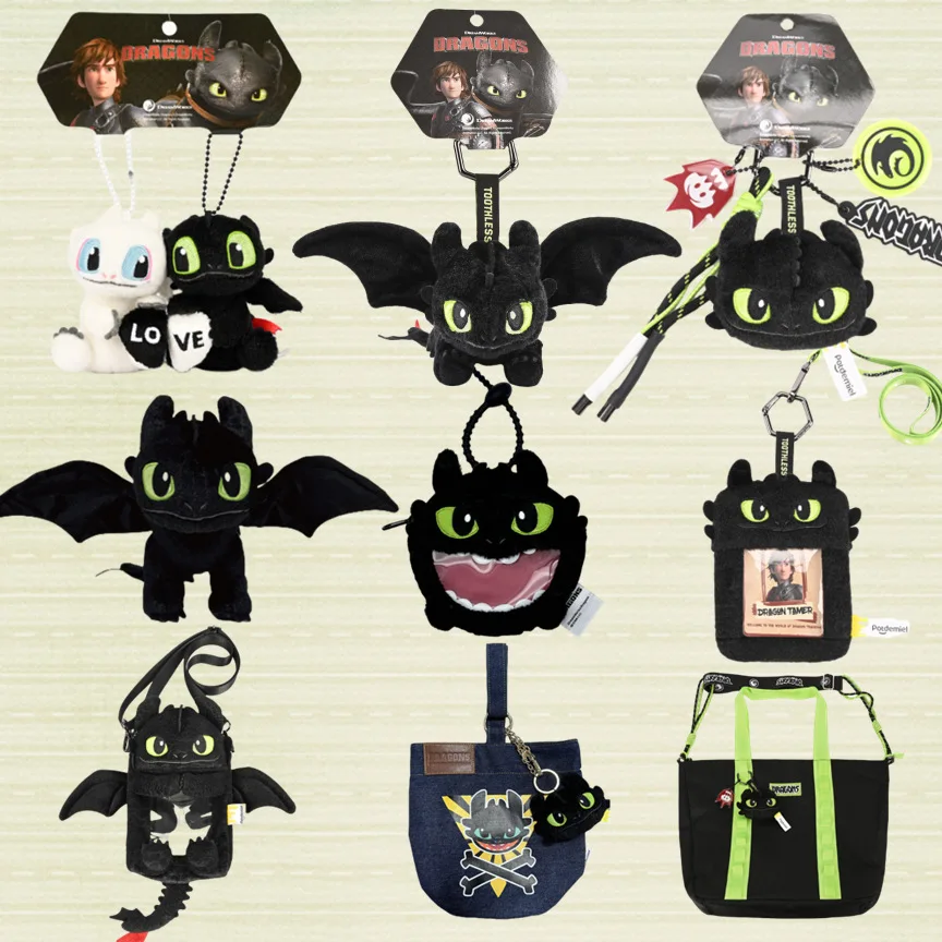 

Genuine Plush Glowing Toothless Car Dolls Ornament Night Fury Wings Can Move Car Dashboard Decoration Car Toys Hanging Accessory