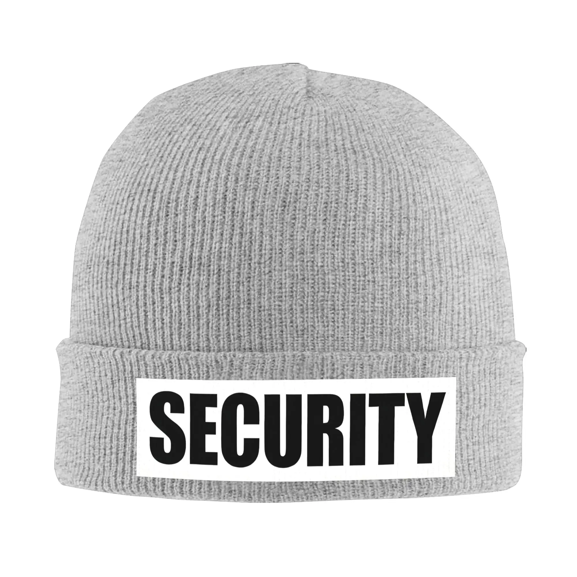 SECURITY letter Print Winter Skullies Beanies Hat Warm Autumn Knitted Hats Bonnet Caps for Women Men