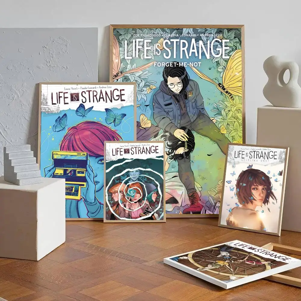 Game L-Life Is Strange 2 Poster Self-adhesive Art Waterproof Paper Sticker Coffee House Wall Decor