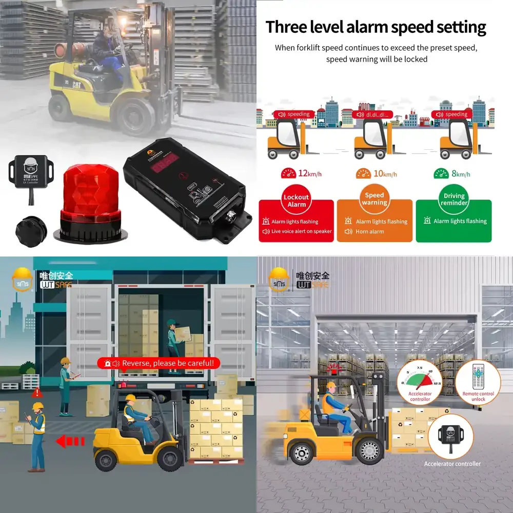 WAP01 Two-Way Speed Sensor Travel Control Overspeed Alarm for Warehouse Electric Forklift